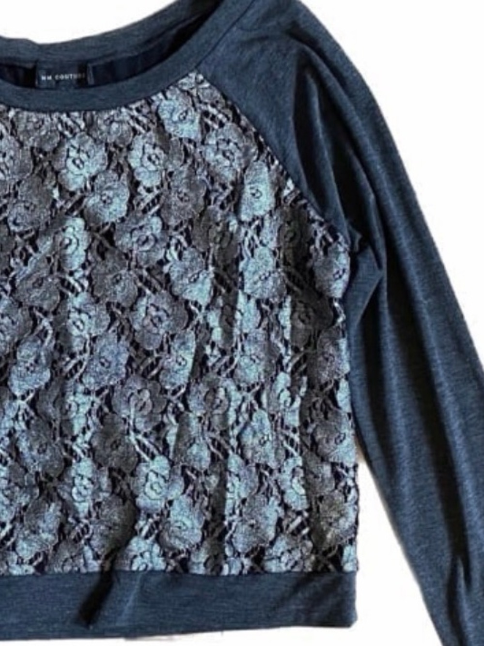 M.M. COUTURE Top with Floral Lace - Large